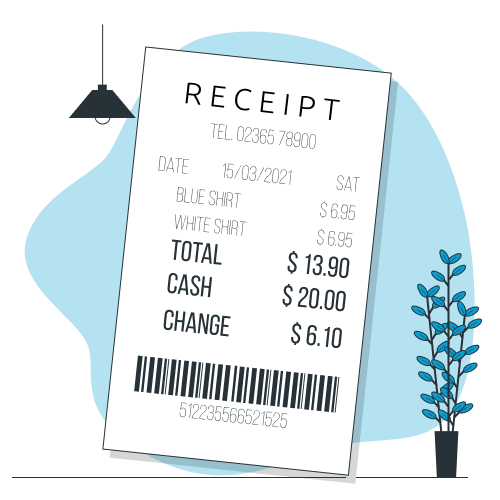 receipt illustration